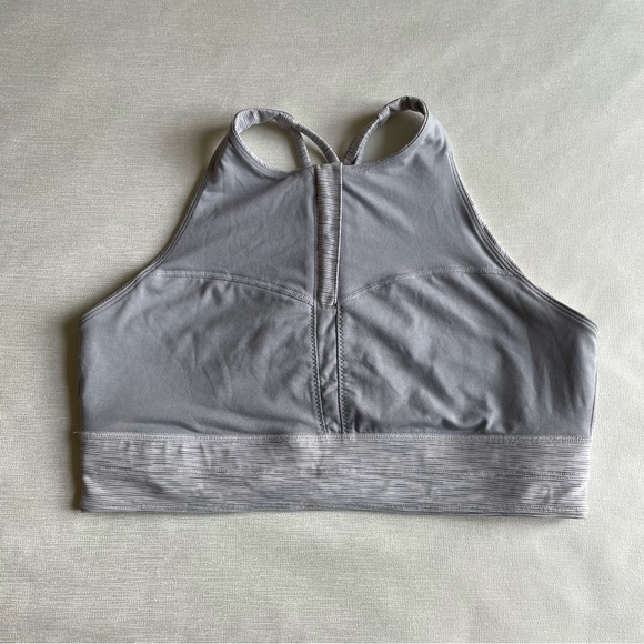 Lululemon Gray High-Neck Sports Bra - Picture 4 of 8